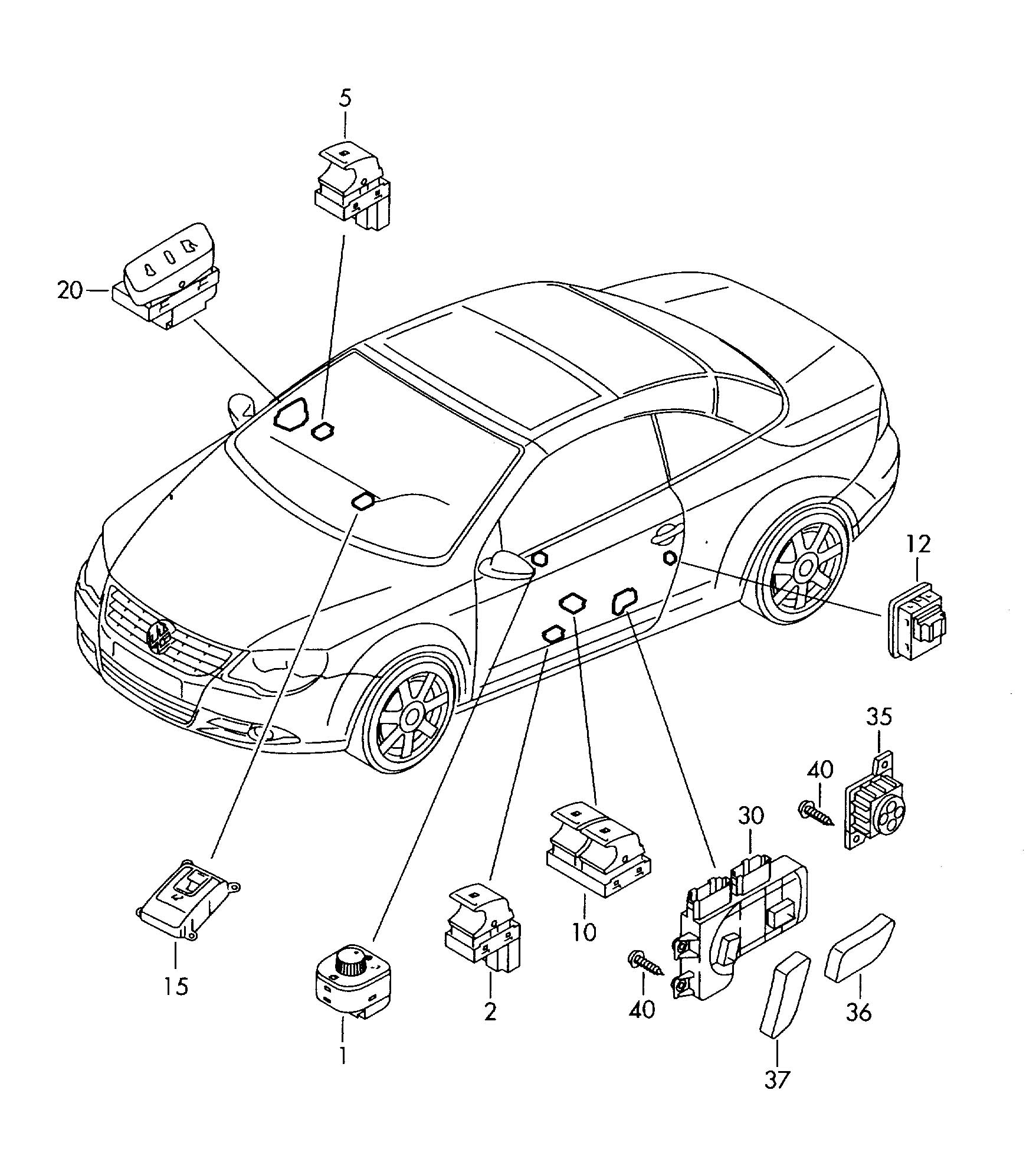 volkswagen-vw-eos-door-lock-switch-door-window-lock-outer