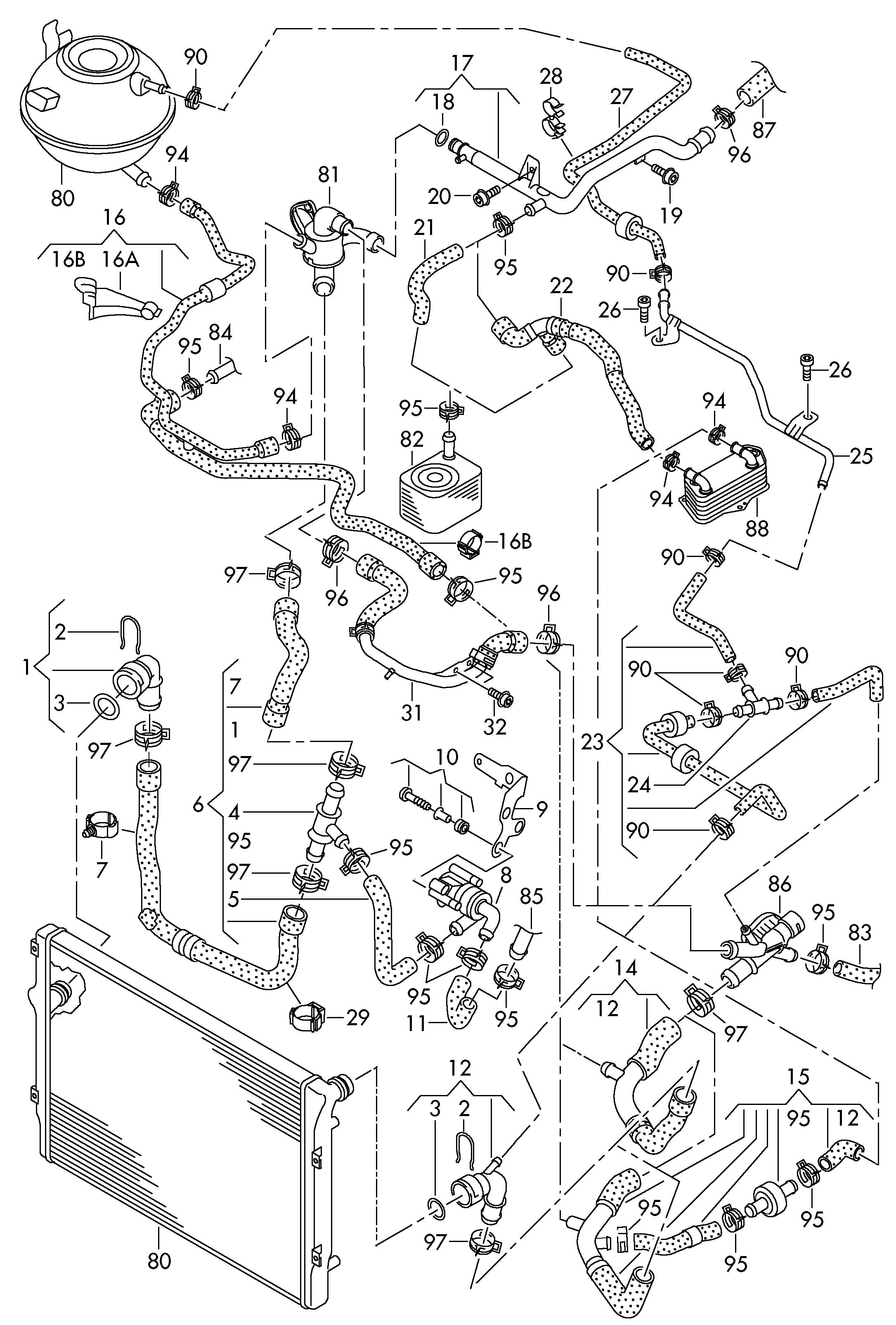 Volkswagen Tiguan Engine Coolant Outlet Flange. Engine Water Pump