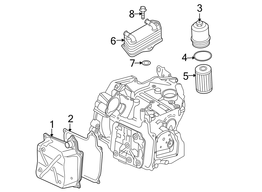 02E305045 Filterhousing Transmission Filter Housing. Audi; Volkswagen Jim Ellis Volkswagen