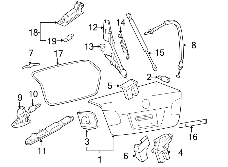 Volkswagen Jetta Deck Lid Lock - 1T0962103A | Jim Ellis ...